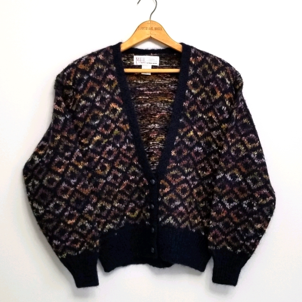 Vintage Milano wool blend fall color cardigan